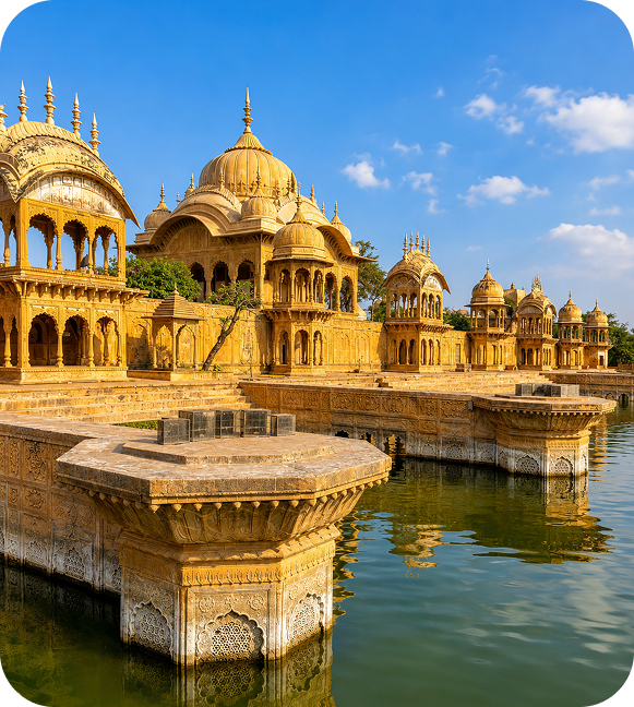 Ancient carved temple architecture and heritage site